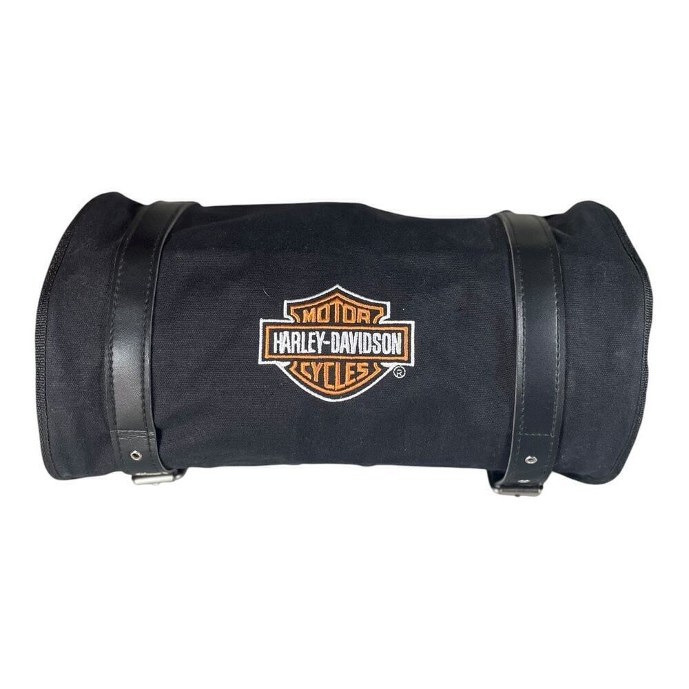 Harley-Davidson Black Multipurpose Roll Up 8 Pocket Travel Storage Bag & Extras